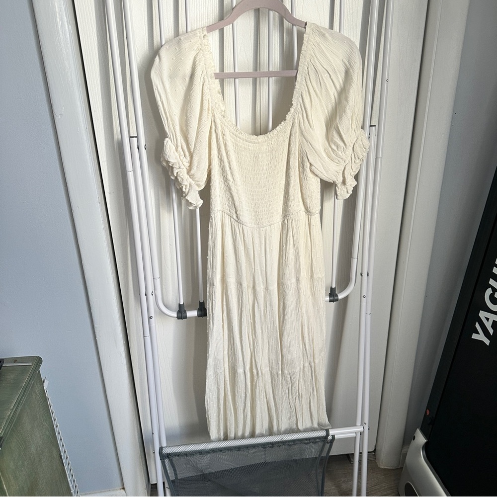 Flowy Off White Dress